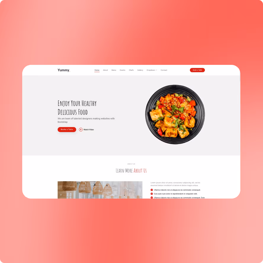 Webseite von Restaurant aus Wien